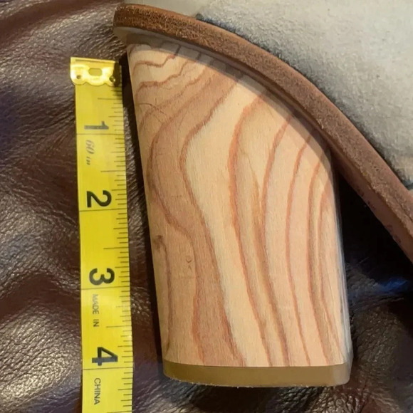 Vince Helena crisscross suede sling back Sandal Block heel Taupe Women’s size 6 - Picture 9 of 13